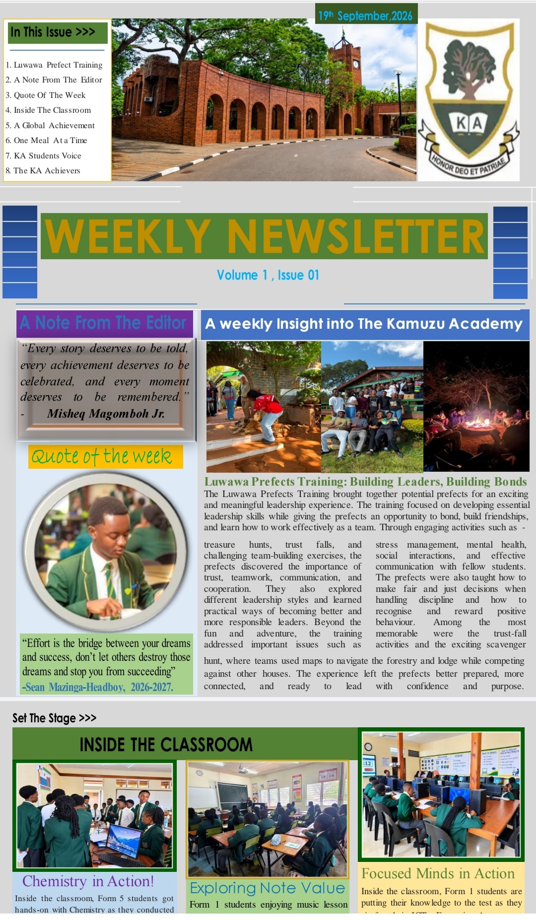 The KA Weekly Newsletter is here!